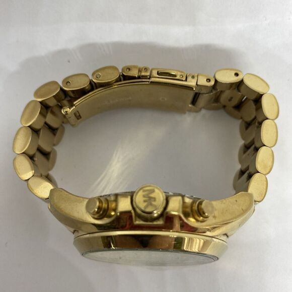 Michael Kors MK5605 Women's Gold Stainless Steel Gold Analog Dial Watch GE422 - Picture 8 of 12